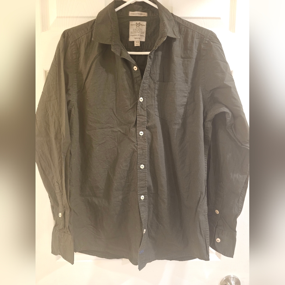 Dark Green Button-Up Shirt